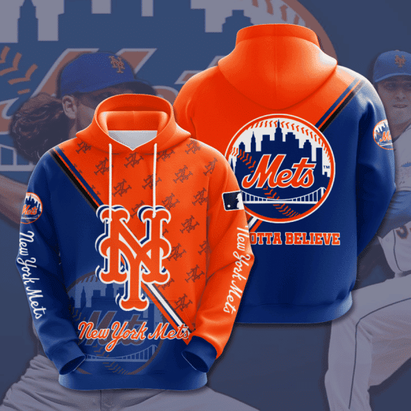 New York Mets Ncaa Football 3D All Over Print Hoodie & Zip Hoodie