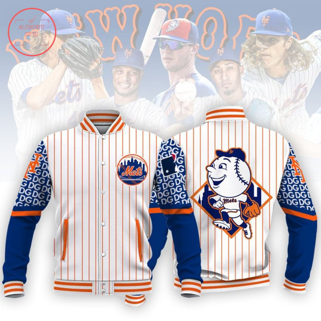 New York Mets Varsity Baseball Jacket for Men & Women | MLB Team Fan Gift