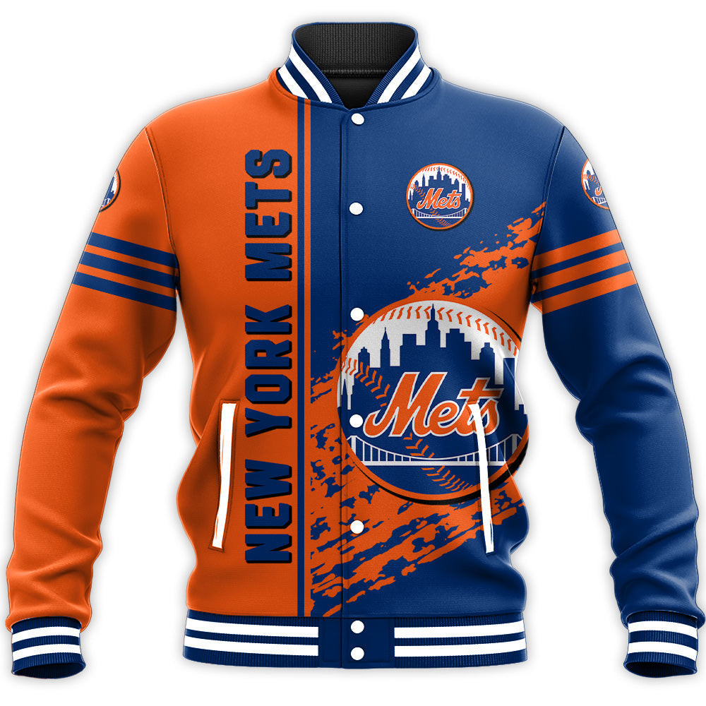 New York Mets Varsity Baseball Jacket for Men & Women | MLB Team Fan Gift