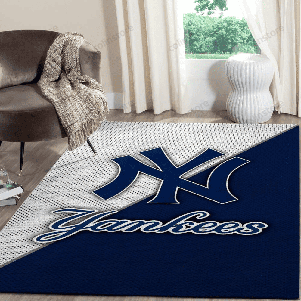 New York Yankees 3D Rectangle Area Rug – Full Print Carpet For Living Room & Bedroom Home Decor