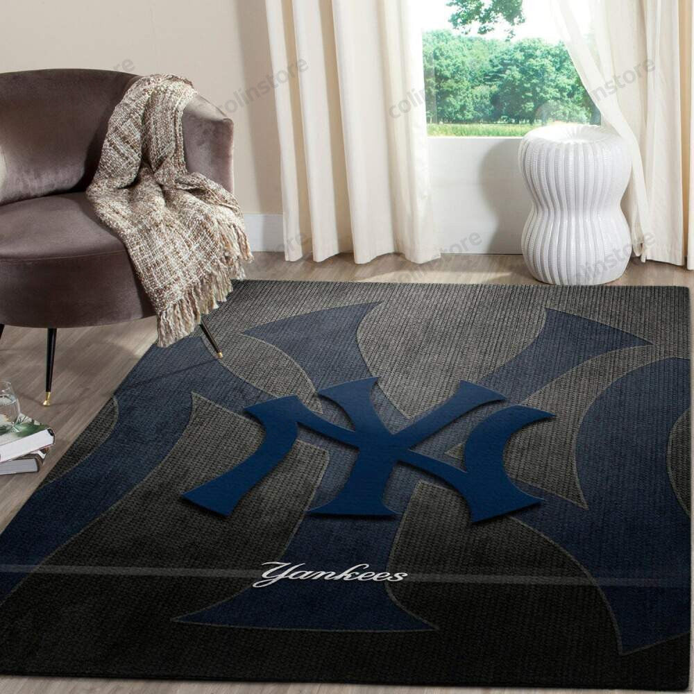 New York Yankees 3D Rectangle Area Rug – Full Print Carpet For Living Room & Bedroom Home Decor