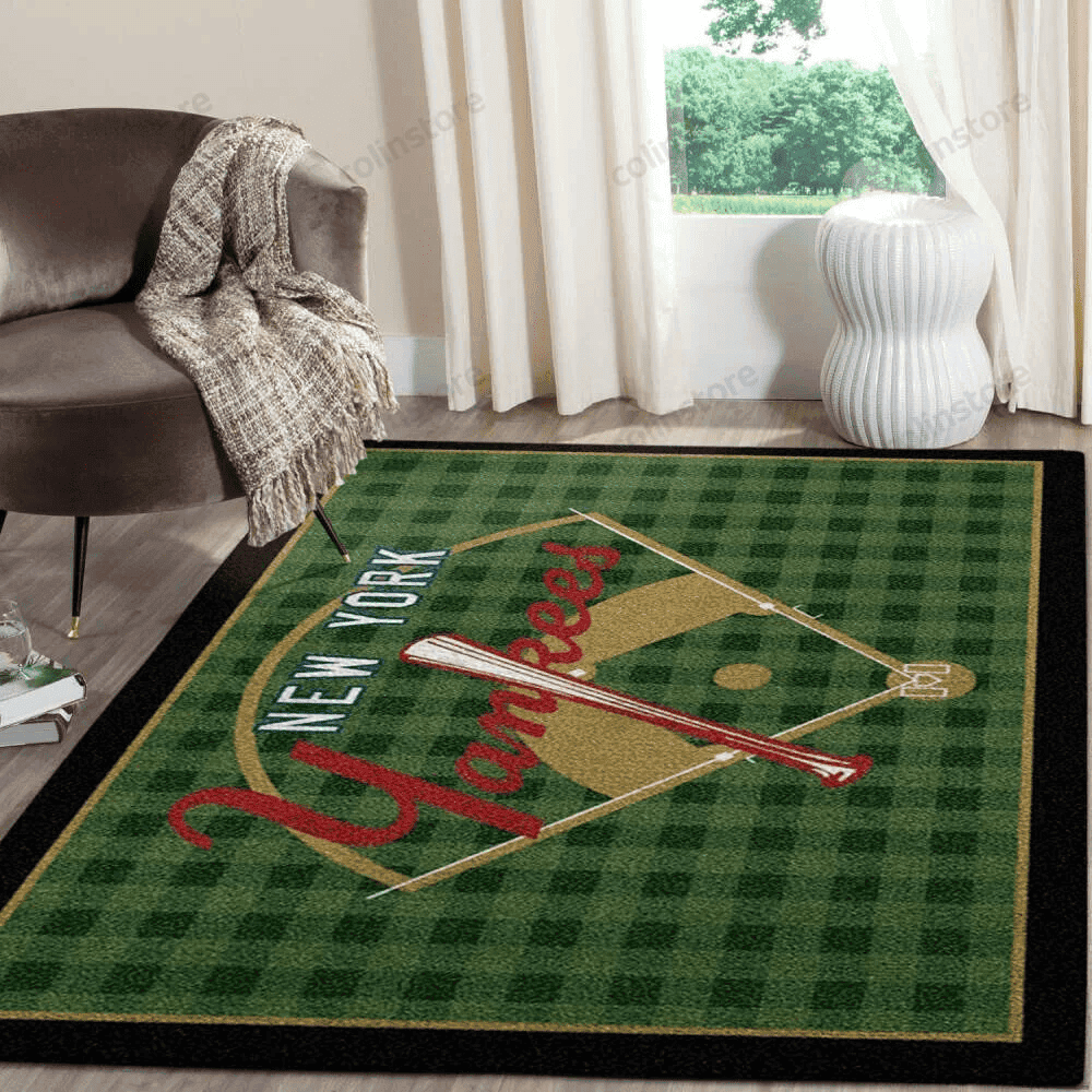 New York Yankees 3D Rectangle Area Rug – Full Print Carpet For Living Room & Bedroom Home Decor