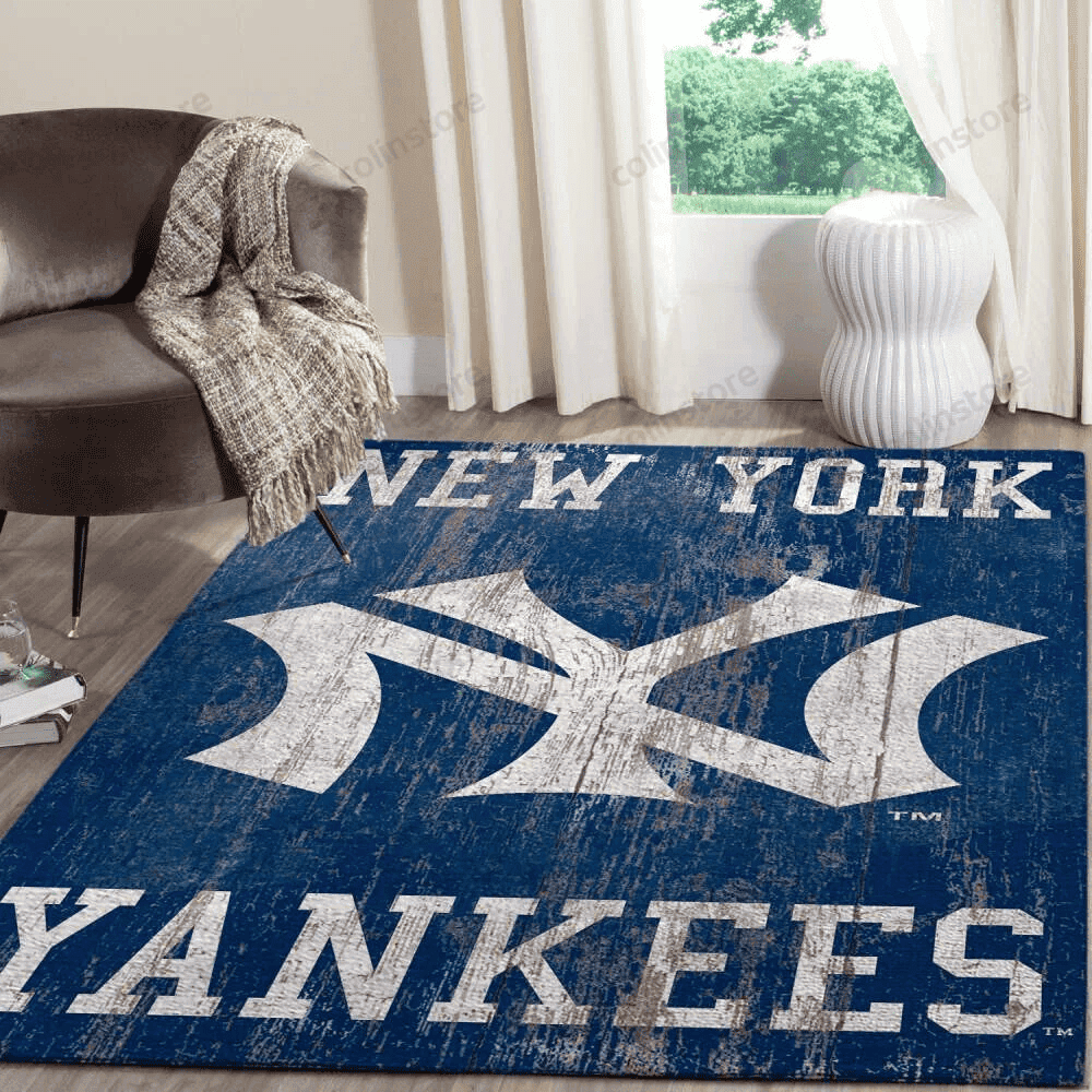 New York Yankees 3D Rectangle Area Rug – Full Print Carpet For Living Room & Bedroom Home Decor