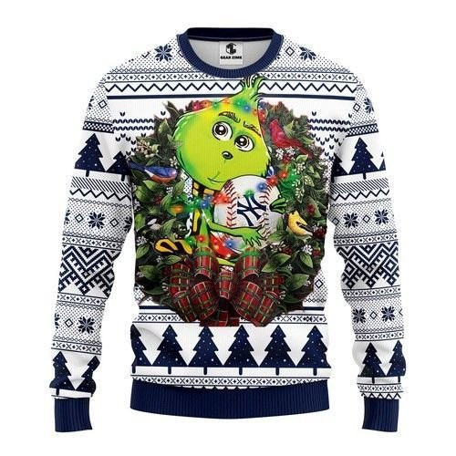 New York Yankees Grinch Hug Ugly Christmas Sweater, Perfect Holiday Gift