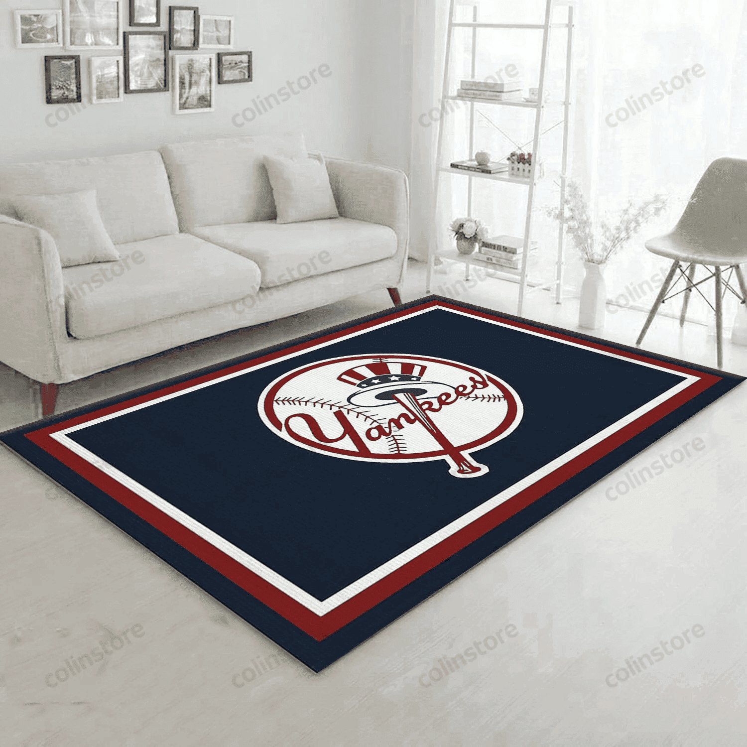 New York Yankees Imperial Spirit Rug Rectangle Area Rug – Full Print Carpet For Living Room & Bedroom Home Decor