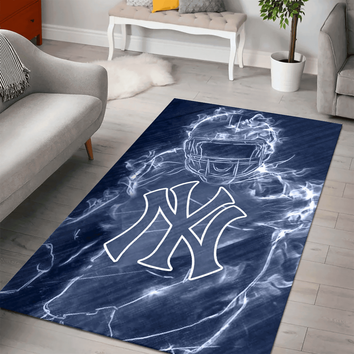 New York Yankees Legend 3D Full Print Rectangle Area Rug – Full Print Carpet For Living Room & Bedroom Home Decor