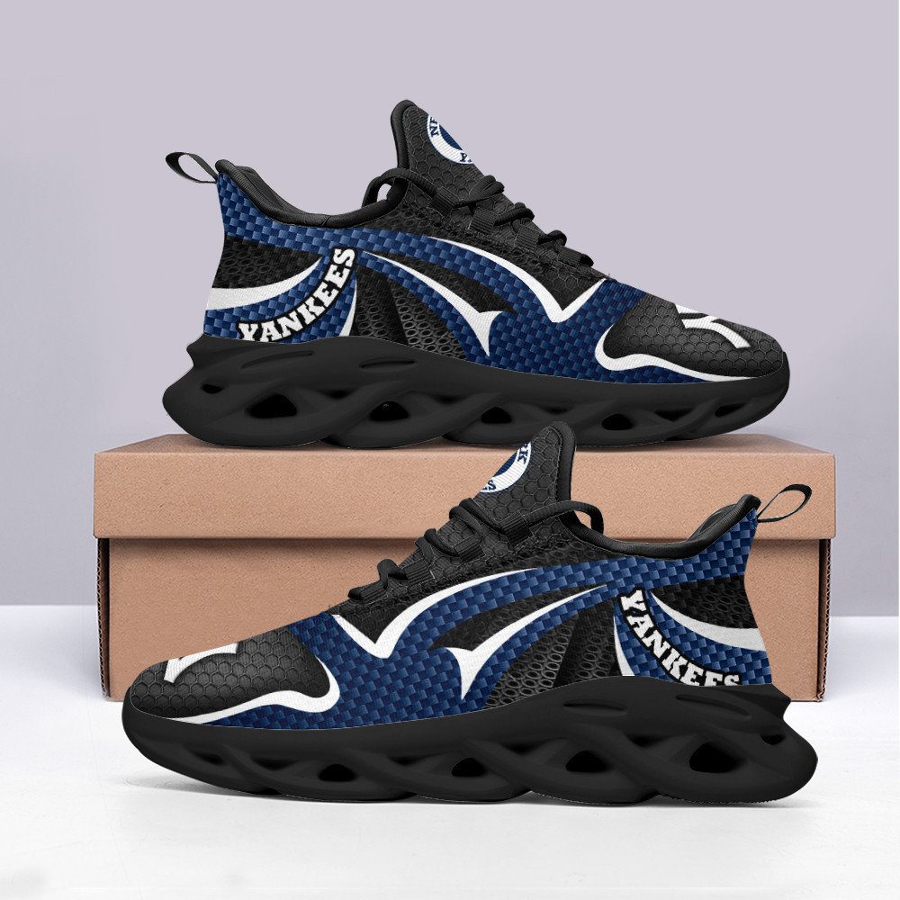 New York Yankees Max Soul Shoes Sneakers for Men And Women – MLB Baseball Fan Shoes, Team Sneakers