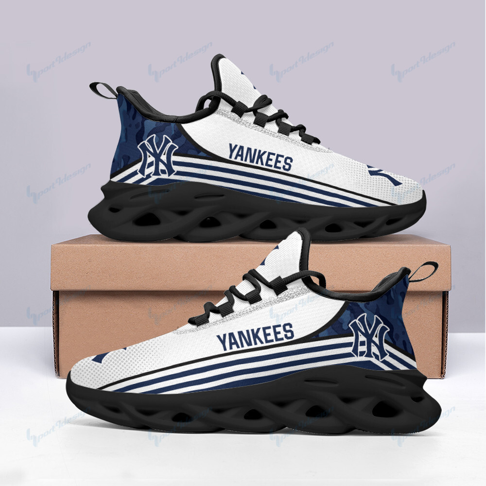 New York Yankees Max Soul Shoes Sneakers for Men And Women – MLB Baseball Fan Shoes, Team Sneakers