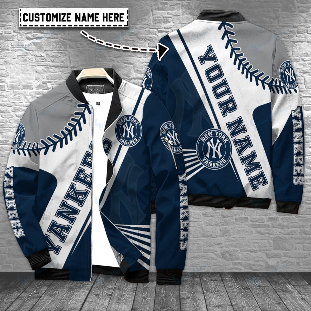 New York Yankees Personalized Bomber Jacket | MLB Team Jacket for Men & Women | Baseball Fan Gift