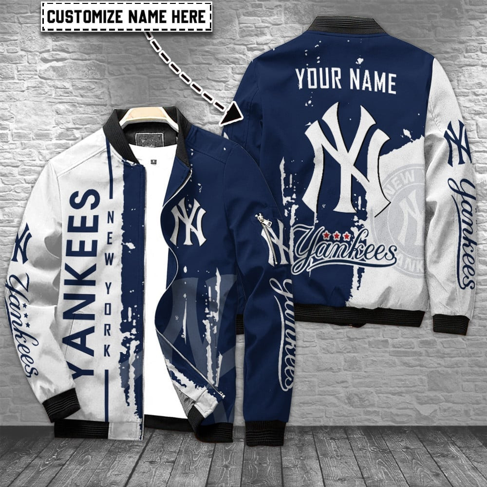 New York Yankees Personalized Bomber Jacket | MLB Team Jacket for Men & Women | Baseball Fan Gift