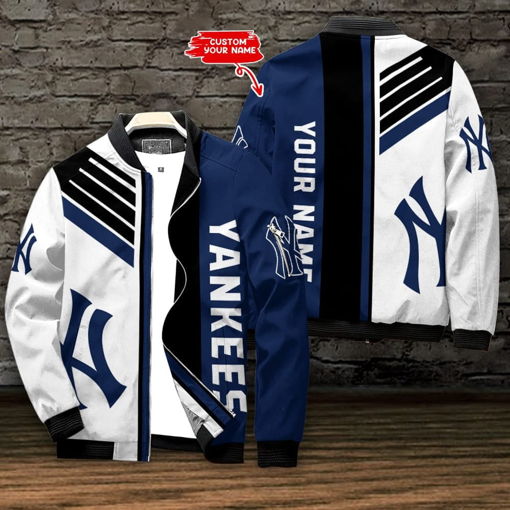 New York Yankees Personalized Bomber Jacket | MLB Team Jacket for Men & Women | Baseball Fan Gift
