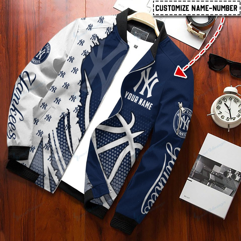 New York Yankees Personalized Bomber Jacket | MLB Team Jacket for Men & Women | Baseball Fan Gift