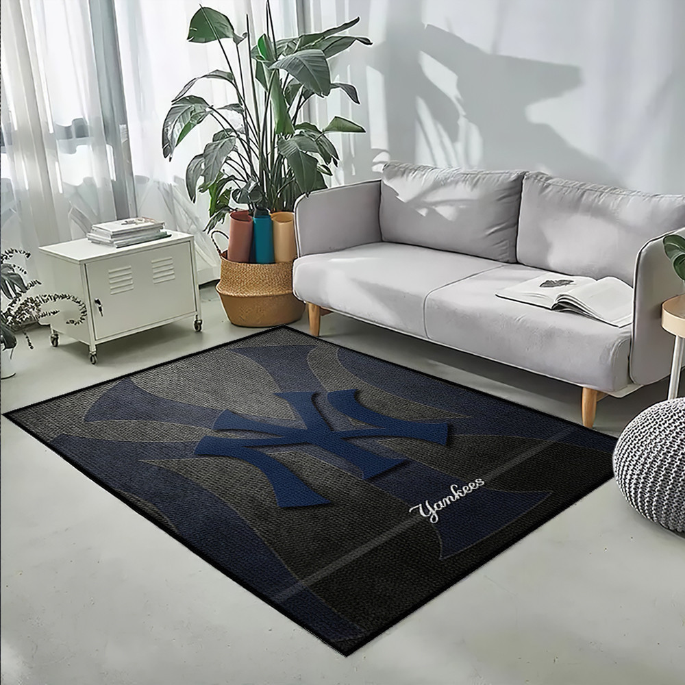 New York Yankees Rectangle Area Rug – Full Print Carpet For Living Room & Bedroom Home Decor
