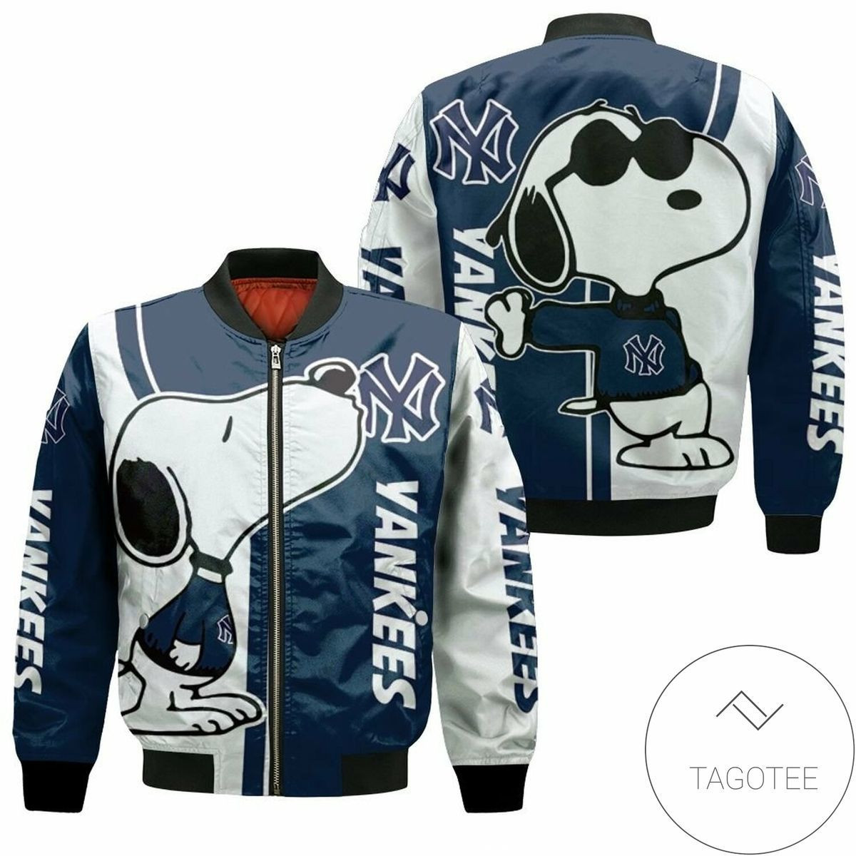 New York Yankees Snoopy Lover Bomber Jacket | MLB Team Jacket for Men & Women | Baseball Fan Gift