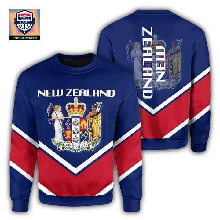 New Zealand Coat Of Arms Sweater Lucian Style J5W