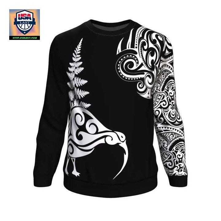 New Zealand Kiwi Fern Maori Style Sweater A0