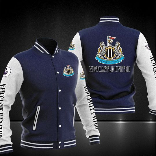 Newcastle United FC Varsity Baseball Jacket for Men & Women | Soccer Team Fan Gift
