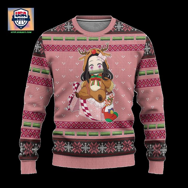 Nezuko Demon Slayer Anime Ugly Christmas Sweater Xmas Gift
