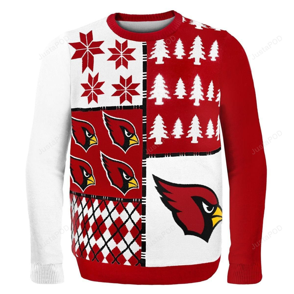 NFL Arizona Cardinals Busy Block Nfl Ugly Christmas Sweater,