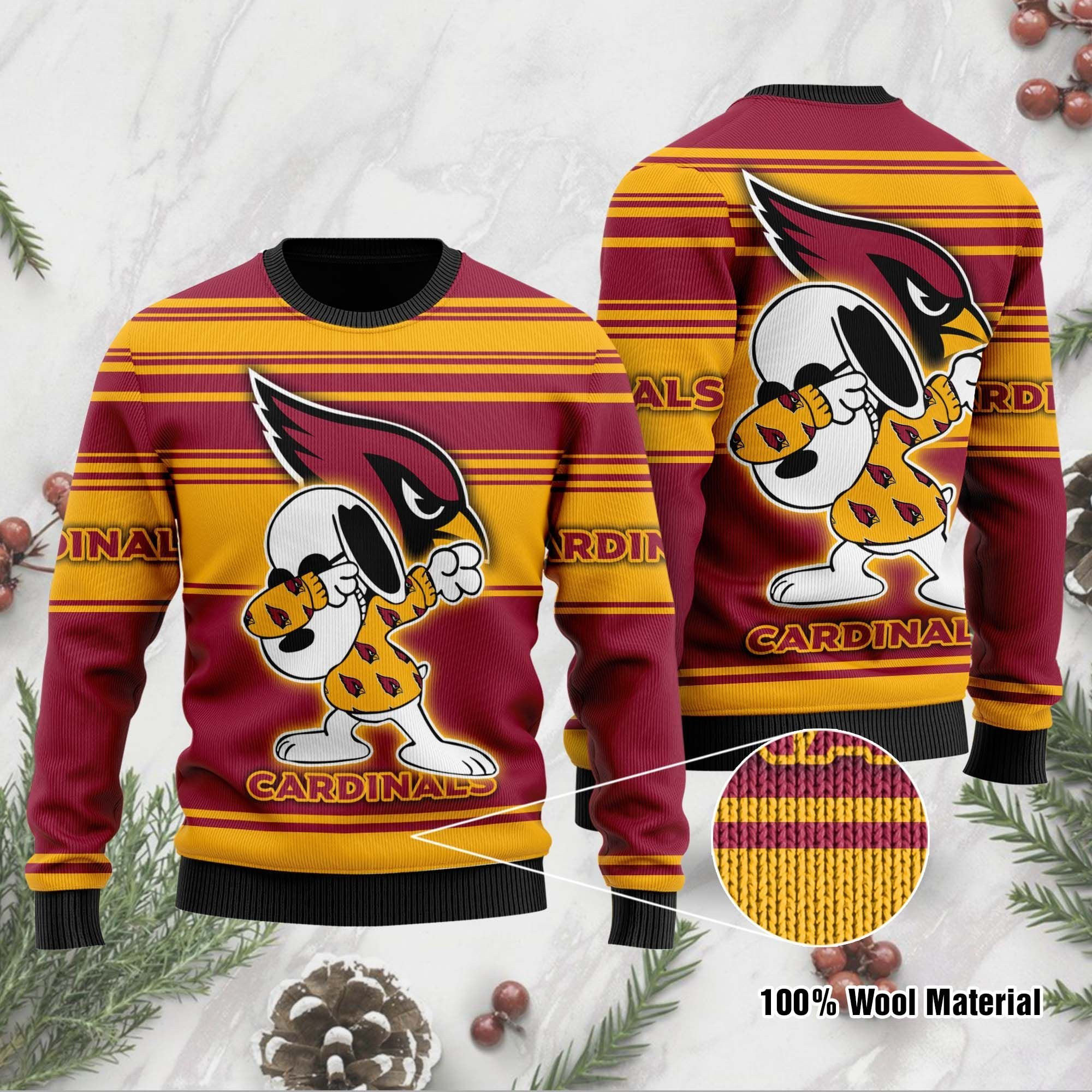 NFL Arizona Cardinals D Full Printed Sweater Shirt For Football Fan Nfl Jersey Ugly Christmas Sweater