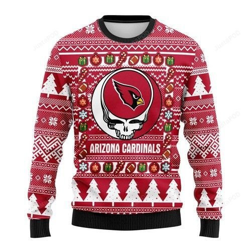 Nfl Arizona Cardinals Grateful Dead Ugly Christmas Sweater,