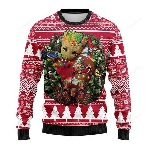 Nfl Arizona Cardinals Groot Ugly Christmas Sweater, Perfect Holiday Gift