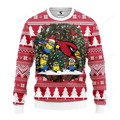 Nfl Arizona Cardinals Minion Ugly Christmas Sweater,