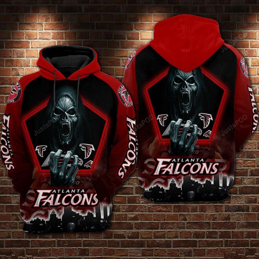 NFL Atlanta Falcons Nfl Football Skull Death 3D All Over Print Hoodie & Zip Hoodie