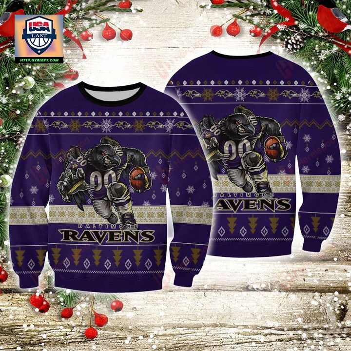 Nfl Baltimore Ravens Player Rushing Sweater And Ugly Sweater