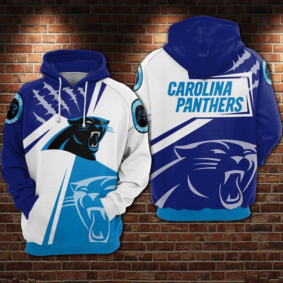 NFL Carolina Panthers Nfl Football Blue White 3D All Over Print Hoodie & Zip Hoodie