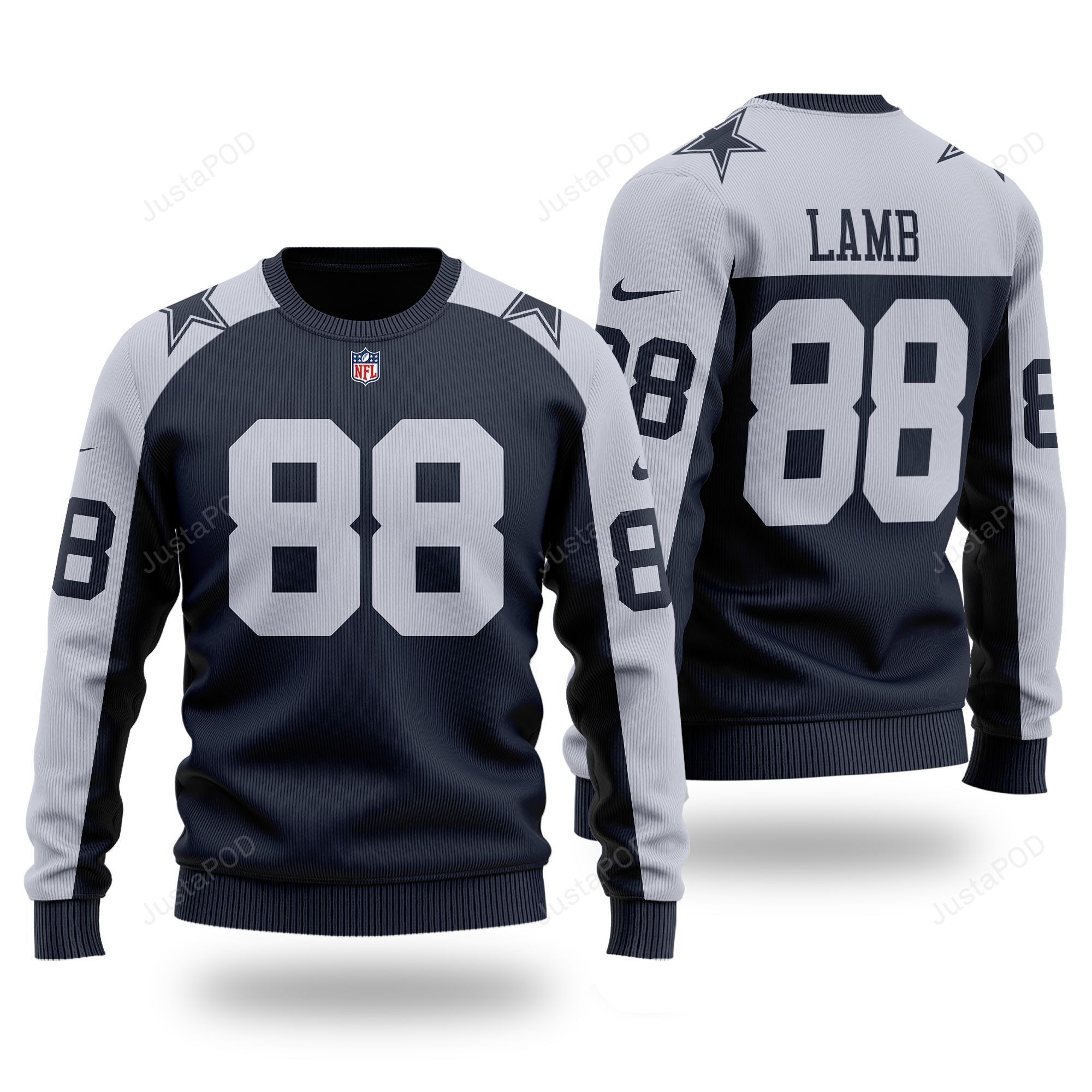NFL Ceedee Lamb 88 Nfl Dallas Cowboys Ugly Christmas Sweater Perfect Holiday Gift