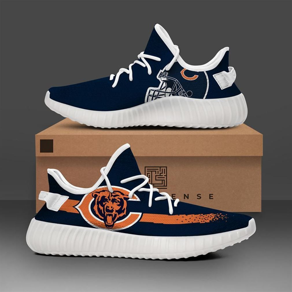 NFL Chicago Bears Black NFL Football Sport Teams Shoes Sneakers