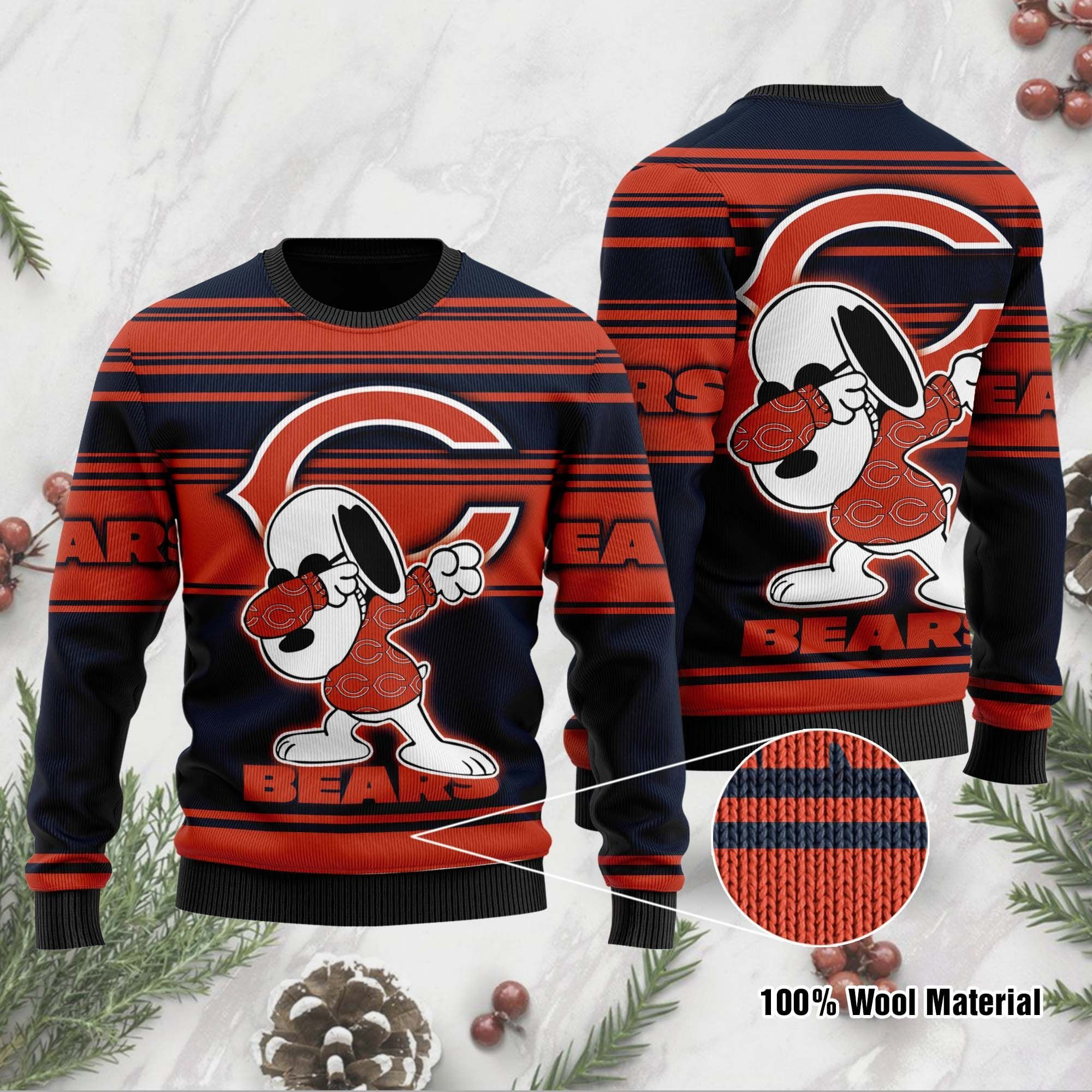NFL Chicago Bears D Full Printed Sweater Shirt For Football Fan Nfl Jersey Ugly Christmas Sweater, Perfect Holiday Gift