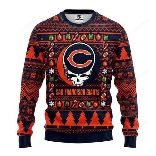 Nfl Chicago Bears Grateful Dead Ugly Christmas Sweater,