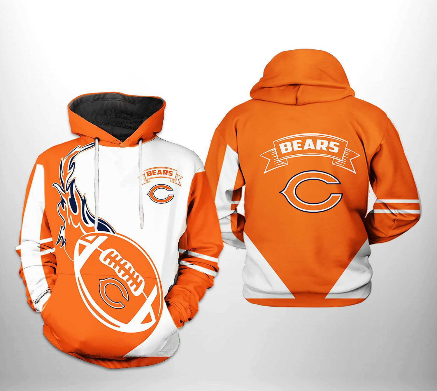 NFL Chicago Bears NFL Classic 3D All Over Print Hoodie & Zip Hoodie