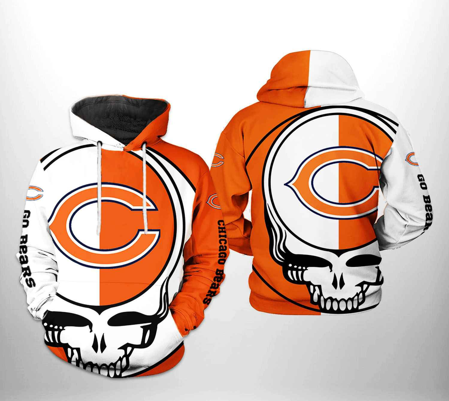 NFL Chicago Bears NFL Grateful Dead 3D All Over Print Hoodie & Zip Hoodie