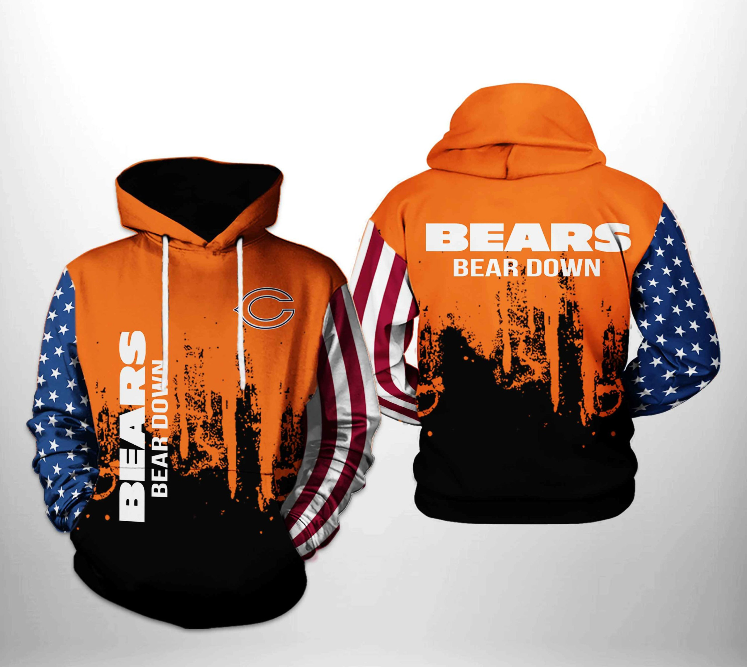 NFL Chicago Bears NFL Team US 3D All Over Print Hoodie & Zip Hoodie