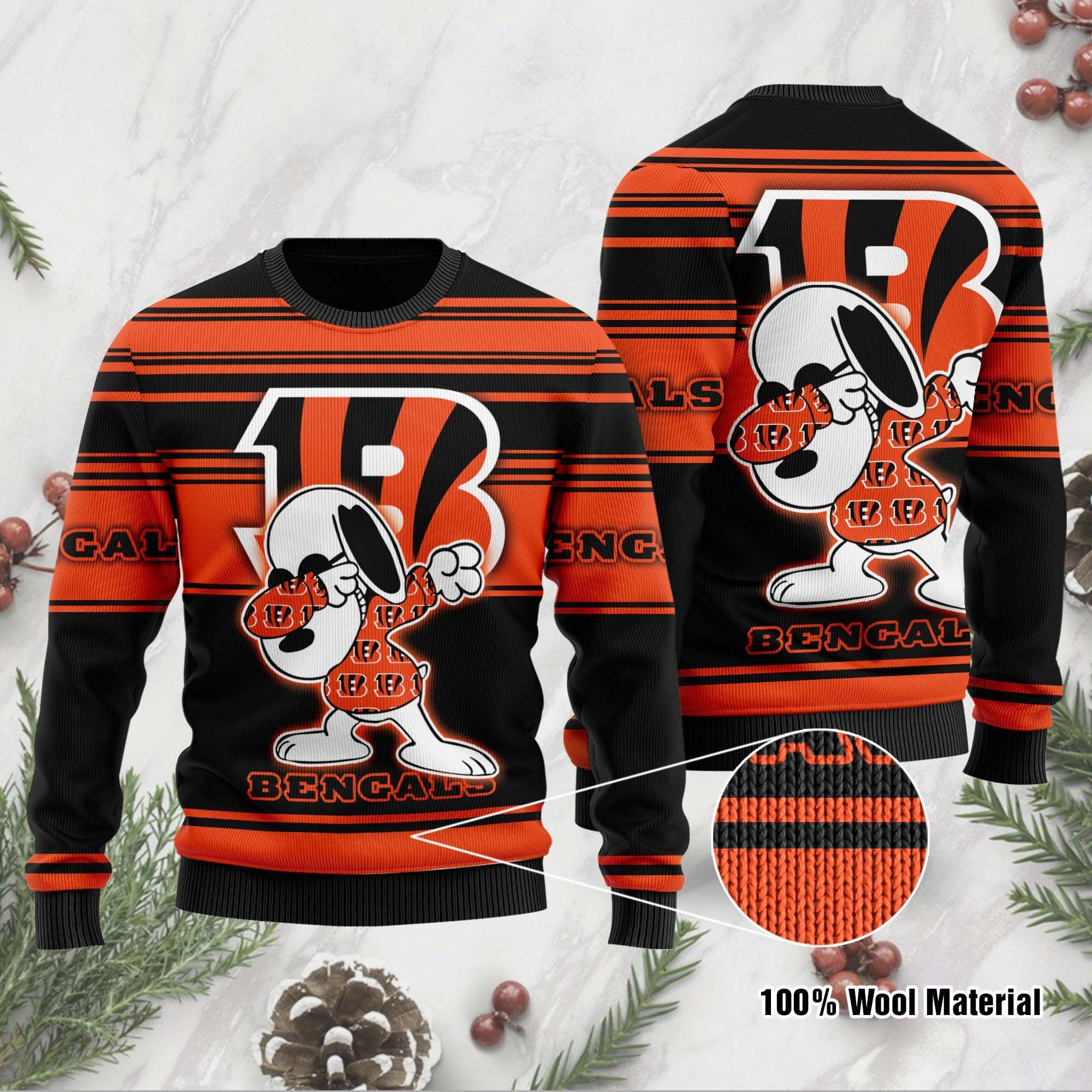 NFL Cincinnati Bengals D Full Printed Sweater Shirt For Football Fan Nfl Jersey Ugly Christmas Sweater, Perfect Holiday Gift