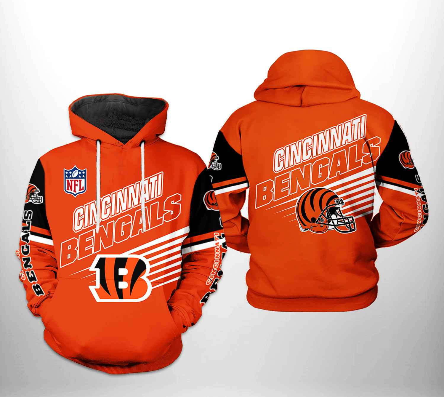 NFL Cincinnati Bengals NFL Team 3D All Over Print Hoodie & Zip Hoodie