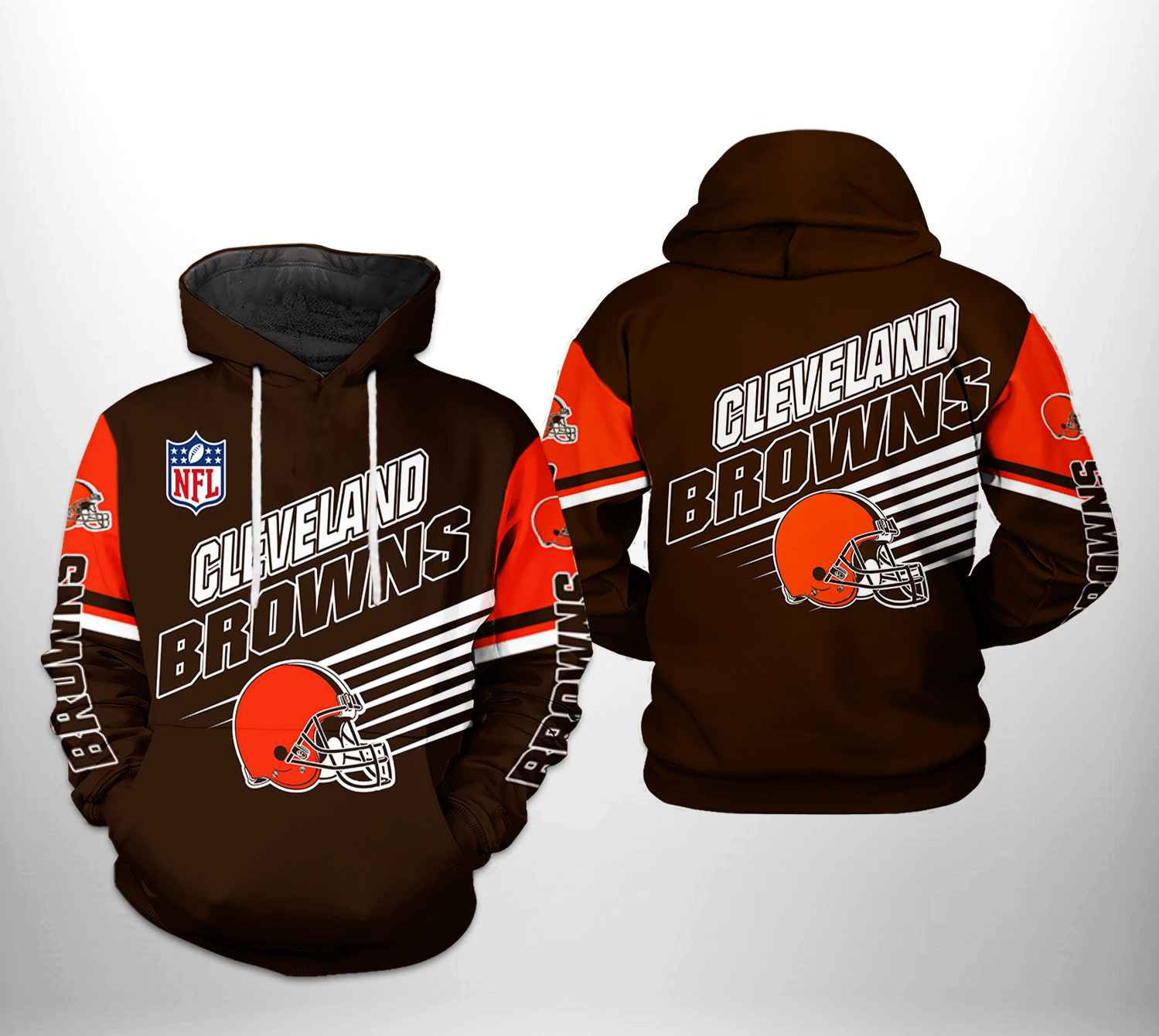 NFL Cleveland Browns NFL Team 3D All Over Print Hoodie & Zip Hoodie