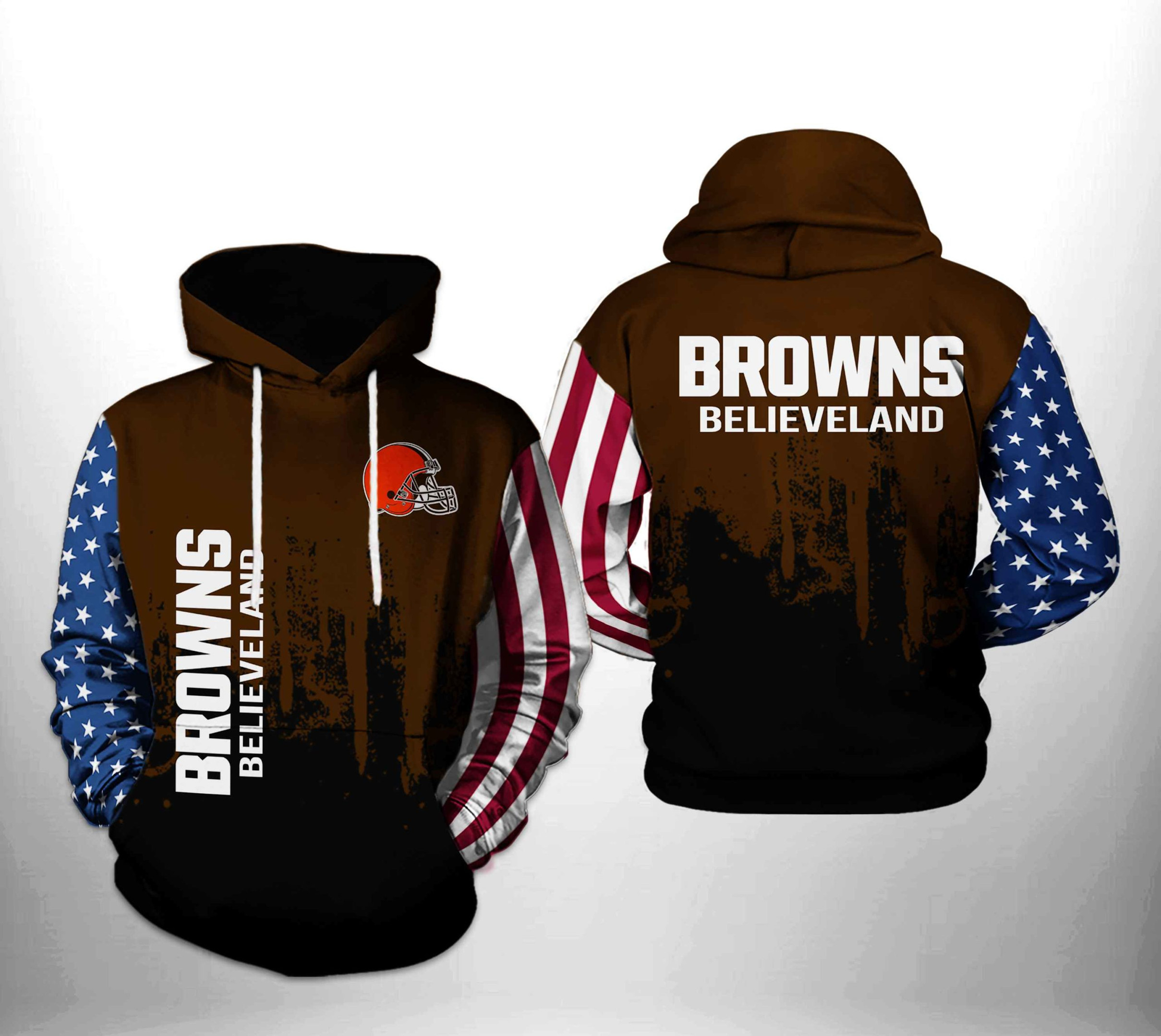 NFL Cleveland Browns NFL Team US 3D All Over Print Hoodie & Zip Hoodie