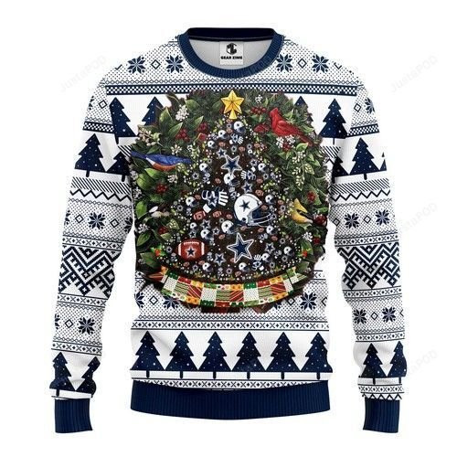 Nfl Dallas Cowboys Christmas Tree Ugly Christmas Sweater Perfect Holiday Gift