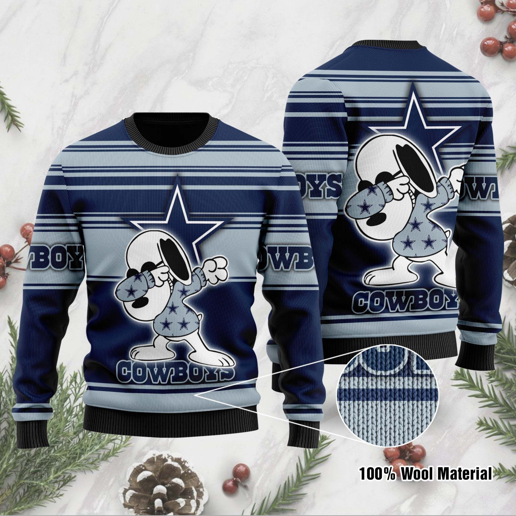 NFL Dallas Cowboys D Full Printed Sweater Shirt For Football Fan Nfl Jersey Ugly Christmas Sweater, Perfect Holiday Gift