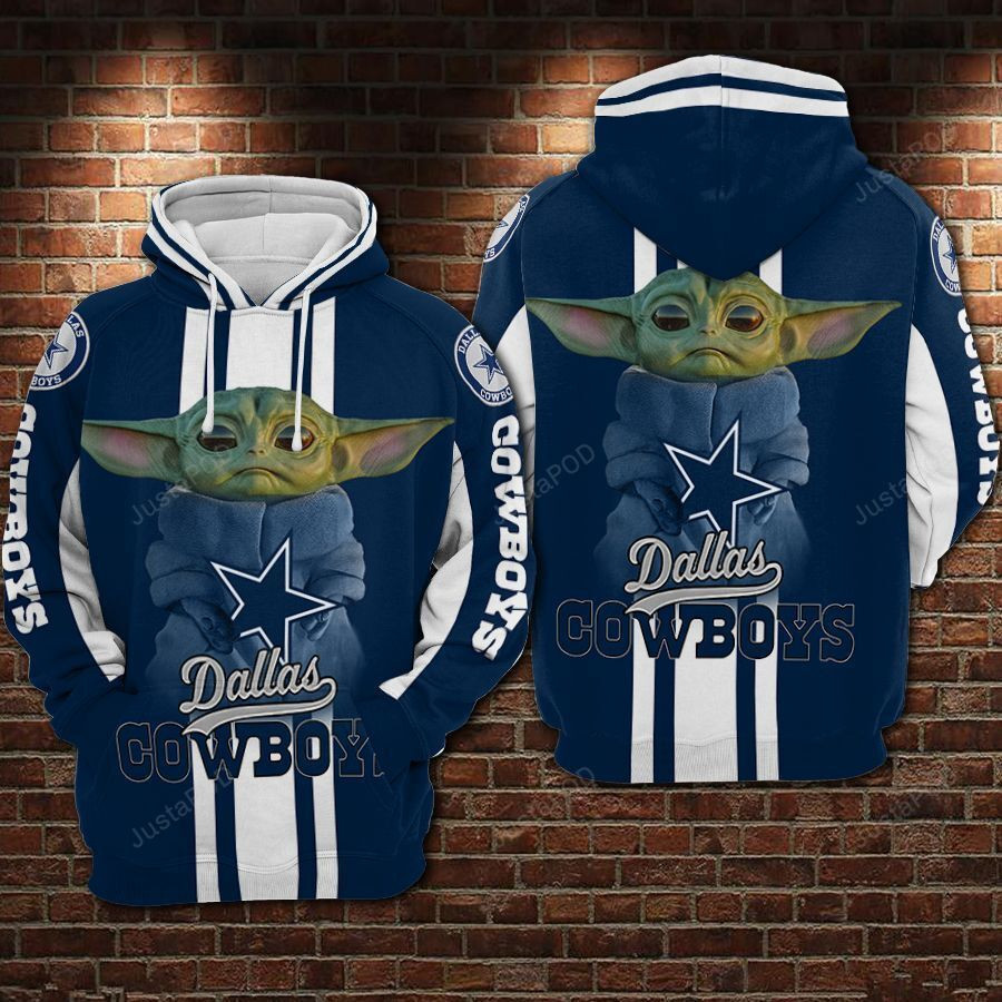 NFL Dallas Cowboys Nfl Football Baby Yoda Dragon Ball Z 3D All Over Print Hoodie & Zip Hoodie