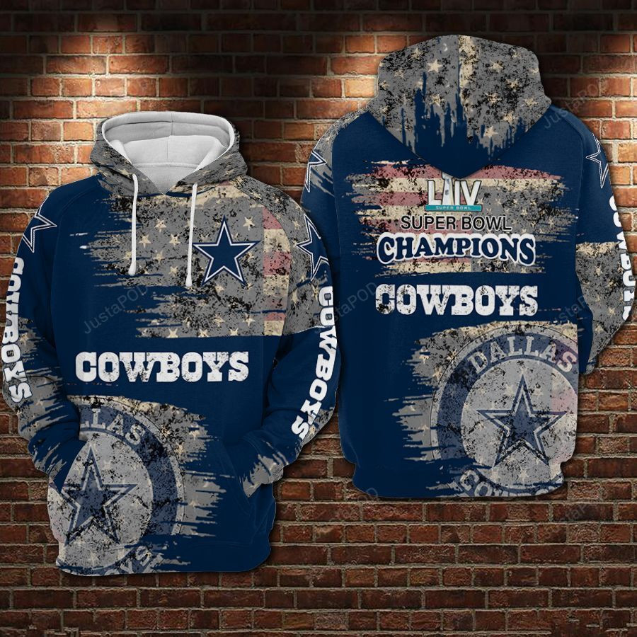 NFL Dallas Cowboys Nfl Football Camouflage Flag American 3D All Over Print Hoodie & Zip Hoodie