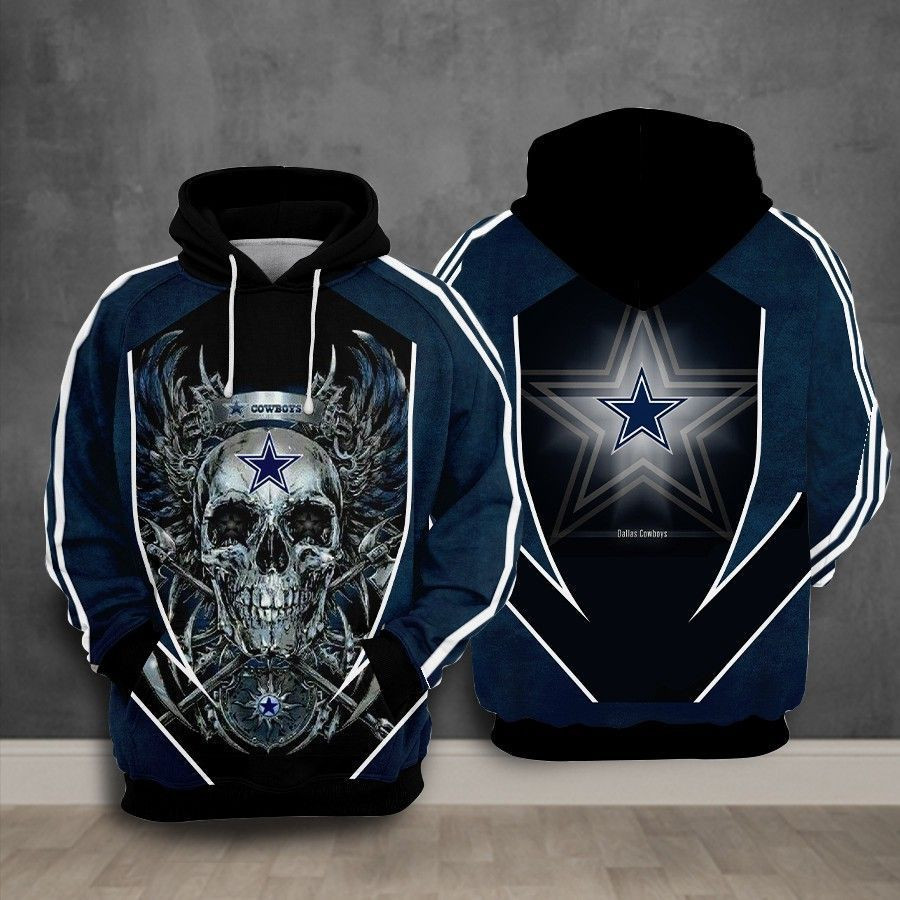 NFL Dallas Cowboys Nfl Football Skull Death 3D All Over Print Hoodie & Zip Hoodie
