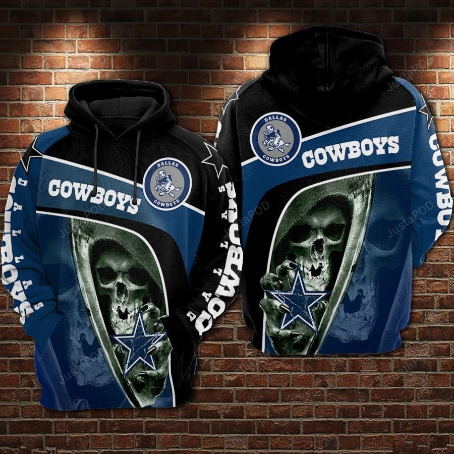 NFL Dallas Cowboys Nfl Football Skull Death Star 3D All Over Print Hoodie & Zip Hoodie