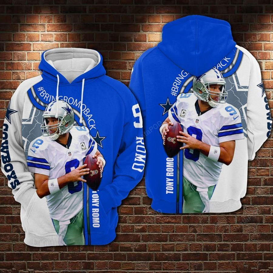 NFL Dallas Cowboys Nfl Football Tony Romo 3D All Over Print Hoodie & Zip Hoodie