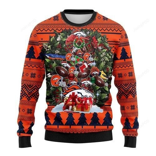 Nfl Denver Brocos Ugly Christmas Sweater, Perfect Holiday Gift