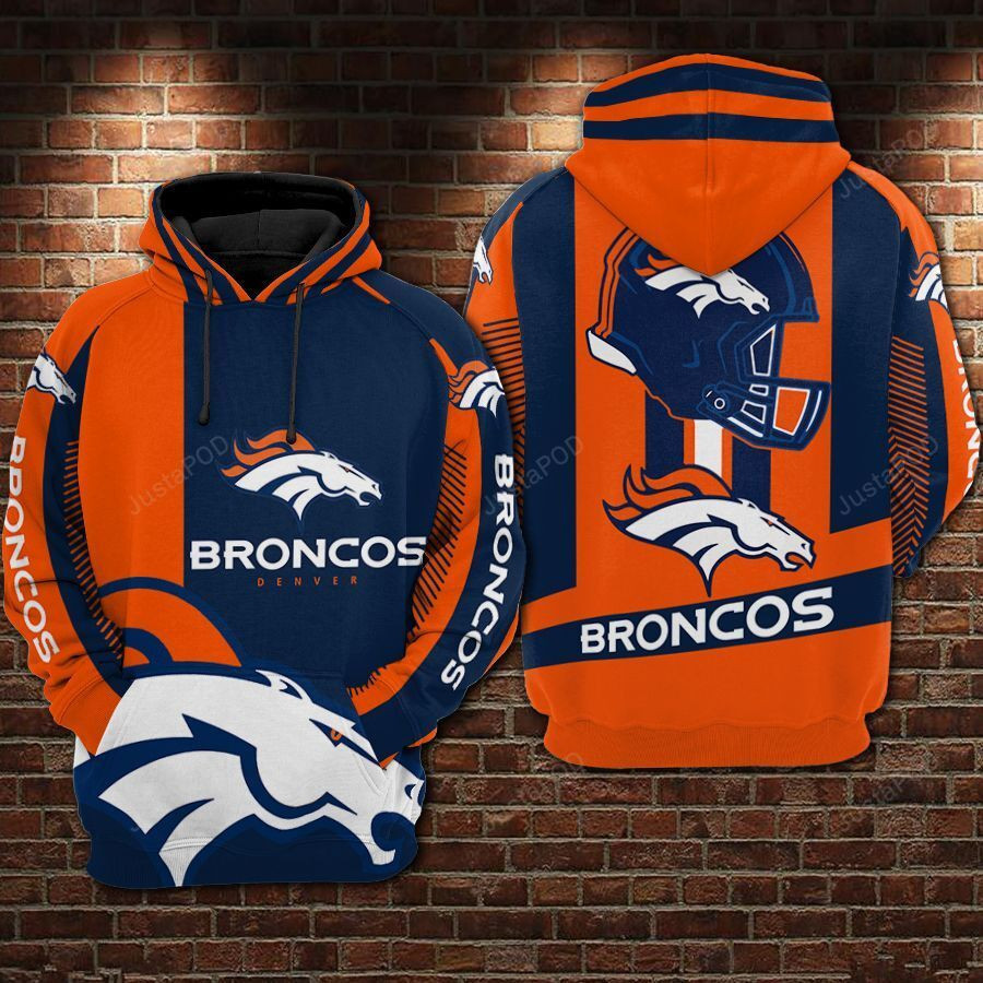 NFL Denver Broncos Nfl Football Orange 3D All Over Print Hoodie & Zip Hoodie